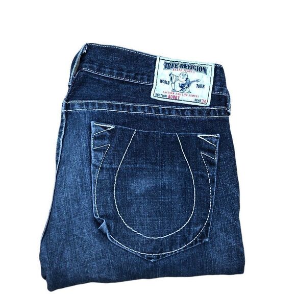 Vintage True Religion Jeans Size 36 BOBBY Blue - Picture 6 of 10